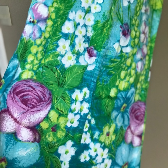 Vintage beautiful floral shift dress - Picture 5 of 11